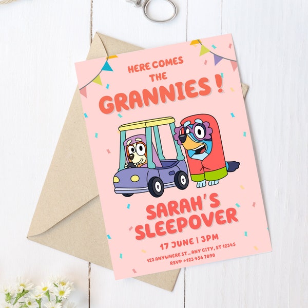 Grannies Bluey Invitation