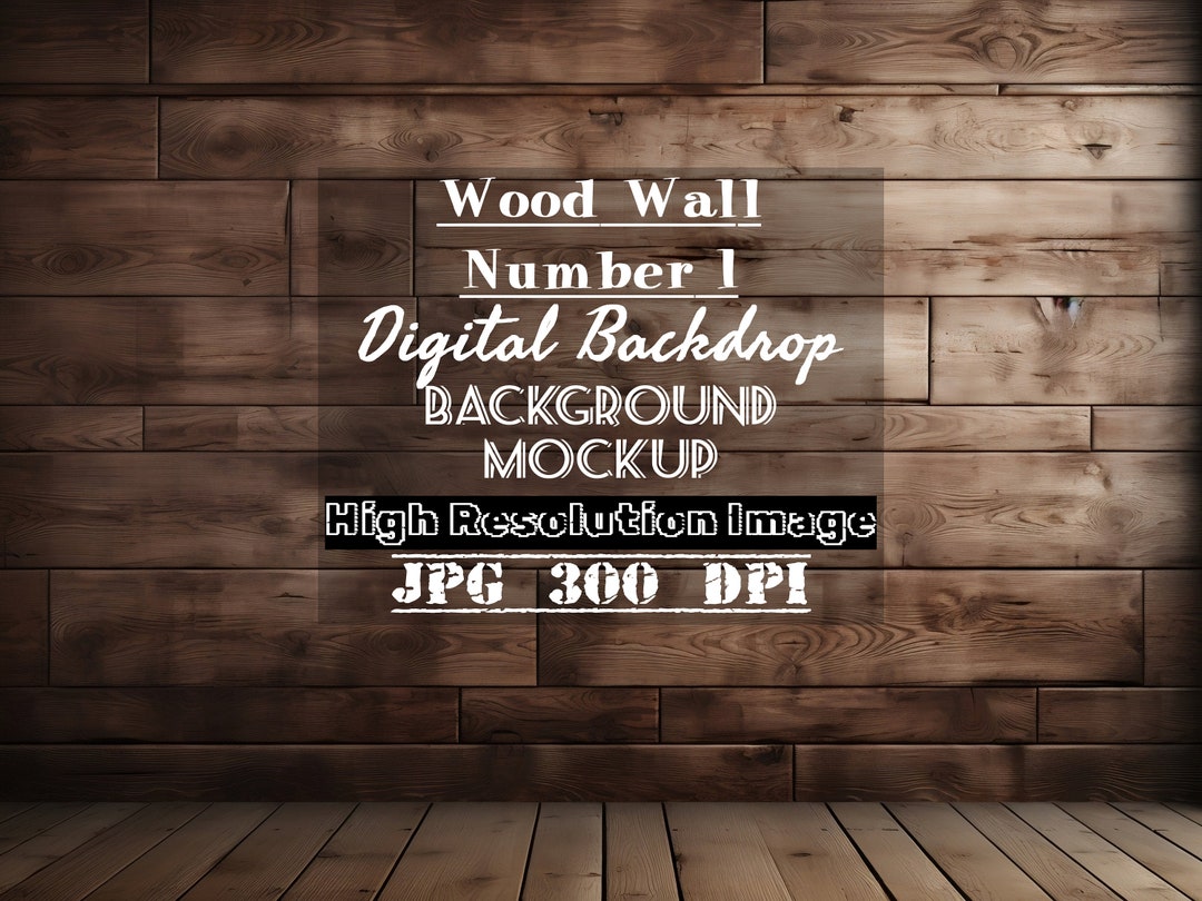 Wood Wall Digital Backdrop 1 Background Mockup Living Room Digital Mock ...