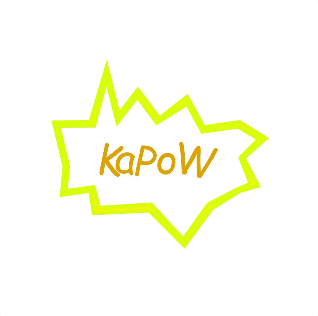 Kapow SVG Classic Comic SVG Clip Art Files Cricut Silhouette - Etsy ...