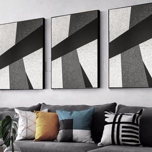 Neutral Wall Art,textured Abstract Wall Art,black Abstract Brushstroke Art,Large Abstract Minimalist Canvas Art.Boho Style Art Prints