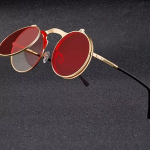 Vintage Steampunk Flip Sunglasses