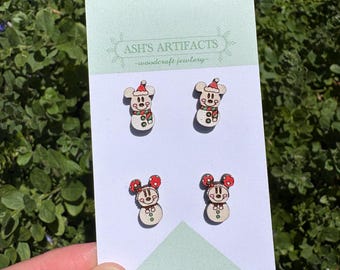 Snowman Mouse Earrings