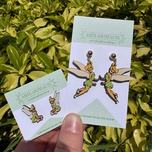 Tinker Fairy Wooden Earrings