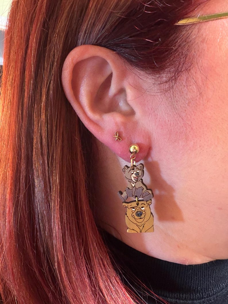 Spirit Bear Wooden Earrings image 8