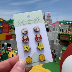 Mario Game Inspired Earrings