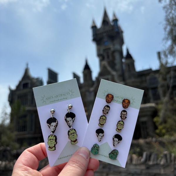Wooden Classic Monsters Earrings