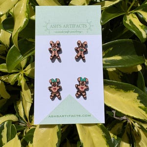 Gingerbread Mouse Earrings
