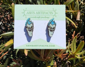 Underworld Villain Wooden Earrings