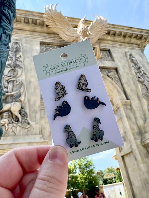 Magical Creature Wooden Earrings