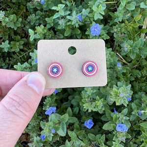 Captain America Stud Earrings