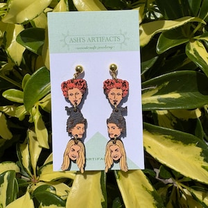 Sanderson Sister Wooden Earrings
