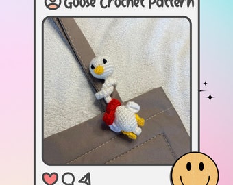 Funny Goose Crochet Pattern , Goose Lovers Gift Crochet Pattern , tote bag accessories, Silly Goose Pattern , crochet pdf goose pattern