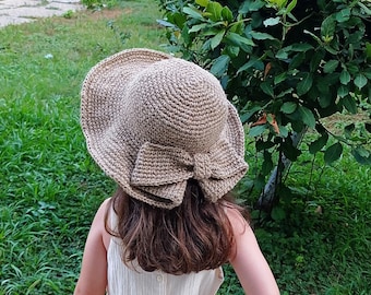 Crochet Coquette Sun Hat Muster Sackleinen-Hut-Muster / Herunterladbare PDF-Muster für Damen und Mädchen Instant Download PDF
