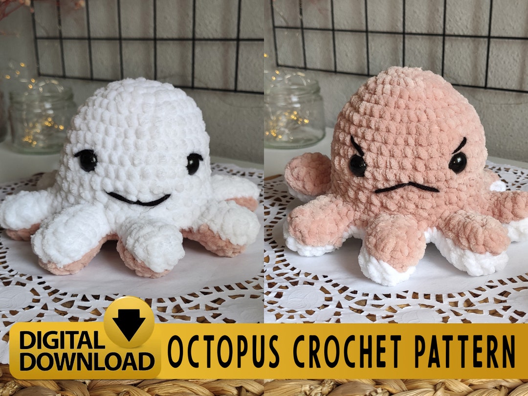 Kawaii Crochet Pattern Cute Octopus Crochet Pattern - Two Faces ...