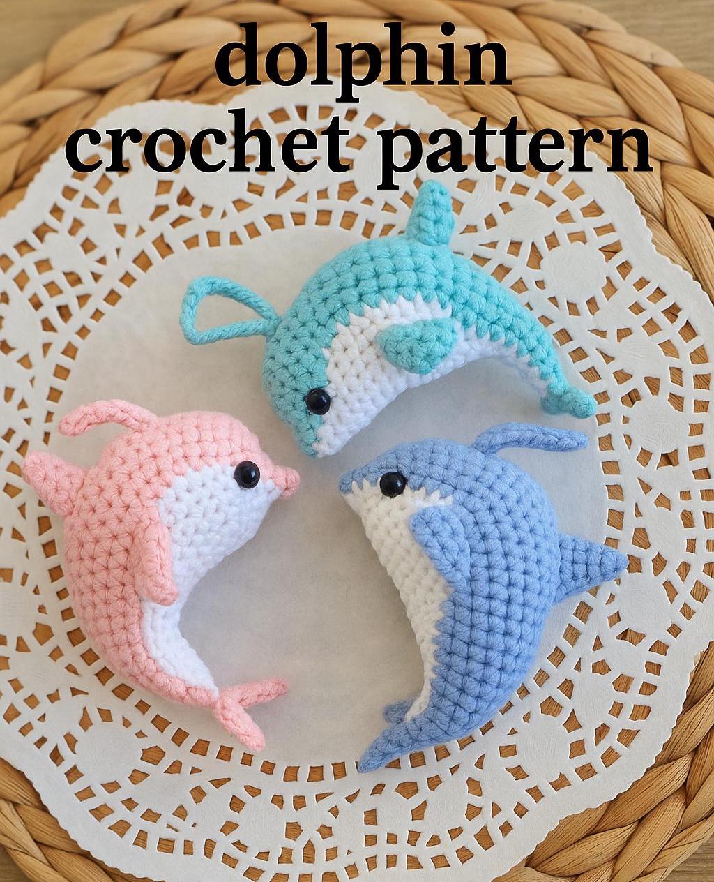 40 Dolphin Crochet Patterns for Ocean-Inspired Amigurumi, Gifts, and Nursery Decor 11 Dolphin Amigurumi Crochet