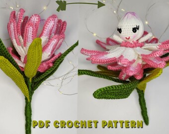 Reversible tipos de flores Patrón de Ganchillo Patrón de Ganchillo  Descarga Digital Tendencias Lindo patrón de crochet divertido Flor  Reversible