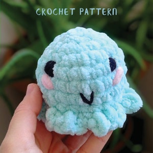 Cute Octopus Crochet Pattern , Baby Octopus Crochet Pattern, , Small No Sew Crochet pattern, Mini Octopus Friend Amigurumi pattern