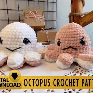 Kawaii Crochet Pattern Cute Octopus Crochet Pattern - Two Faces ...