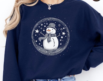 Sneeuwpopsweater, kersttrui, wintersweater, kersttrui, kerstshirt, kerstcadeaus, kerstcadeaus, cadeaus voor haar