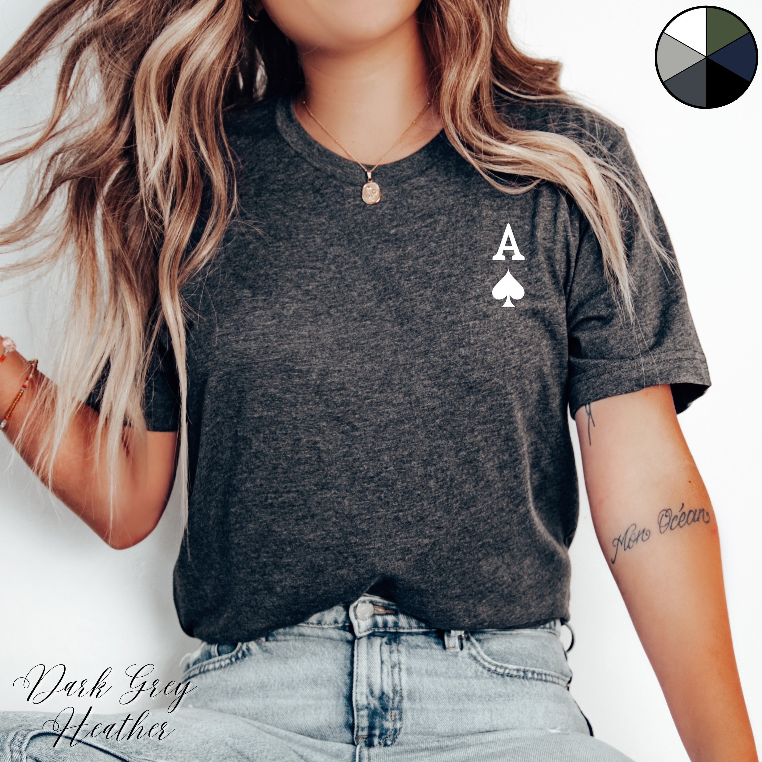 Ace of Spades Tshirt, Minimalist Playing Card Tee - Etsy
