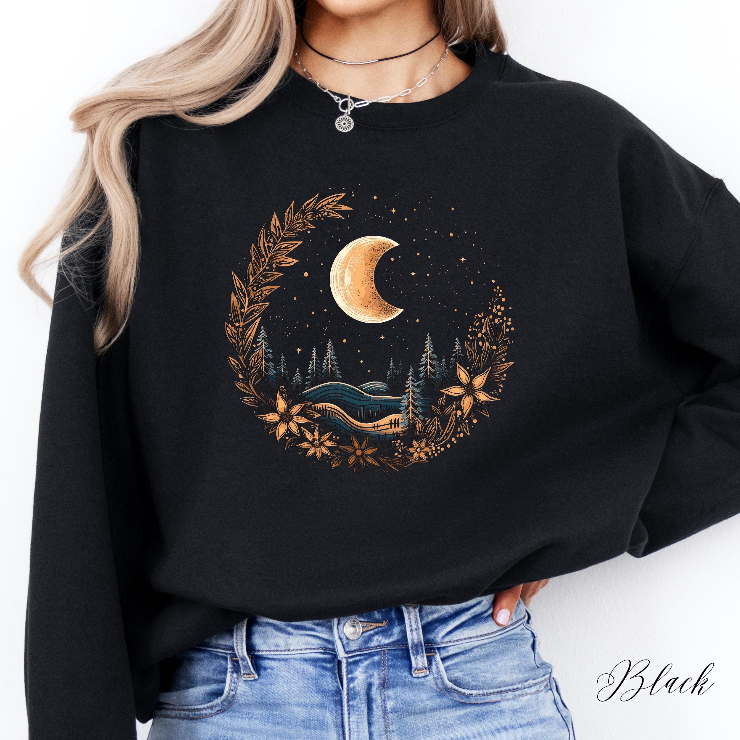 Crescent moon sweatshirt deals