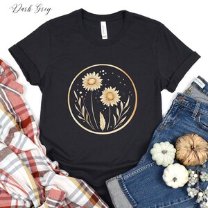 Mystical Flowers Shirt, Goblincore Floral Tshirt, Bohemian Wildflower Shirt, Cute Plant Shirt, Nature T-Shirt, Boho Shirt, Hippie Clothes image 9