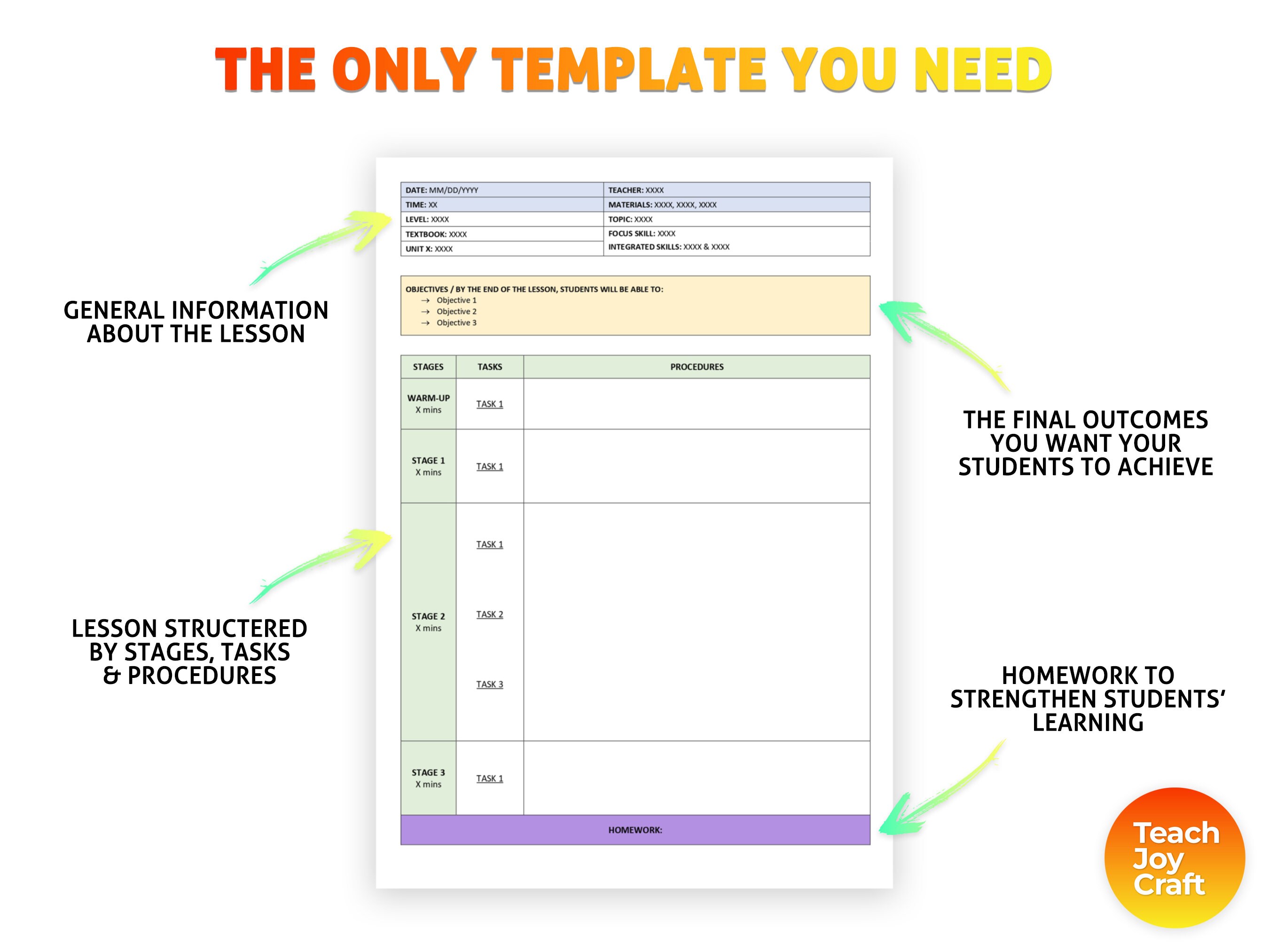 EDITABLE Lesson Plan Template in Microsoft Word and Google - Etsy Canada
