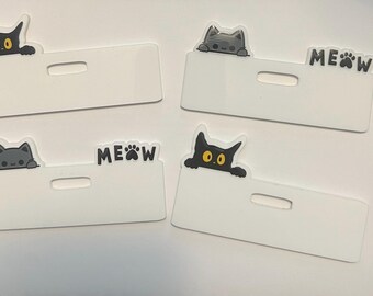 Cat Badge Toppers | Cat Lover Badge Reel Toppers | Horizontal & Vertical ID Badge Accessories | Cute Cat Work Badge | Nurse Badge Topper