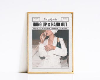 Cute Newspaper Print | Trendy Newspaper Wall Art | Retro News Print | Magazine Headline Print | Apartment Art | Dorm Room Decor