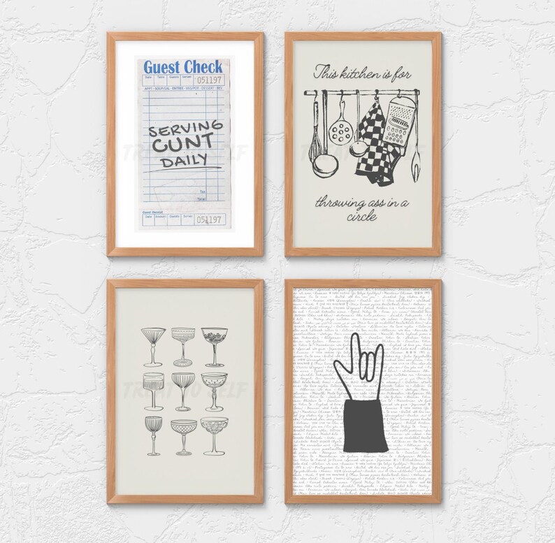 Drink Glasses Print Cute Bar Cart Accessories Cheers Print Cocktail