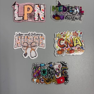 Flatback One Sided Resin Planar Acrylics Halloween Nurse LPN CNA Medical Assistant Labor and Delivery Nurse DIY ideas Gift Ideas