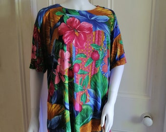 90s Multicoloured Soft Vintage Floral Tshirt