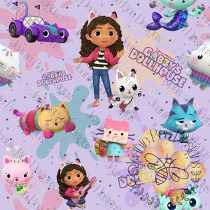 Gabby and Friends Seamless File-Purple
