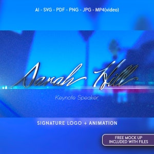 Signature Logo with Animation for online or in person video presentation.
