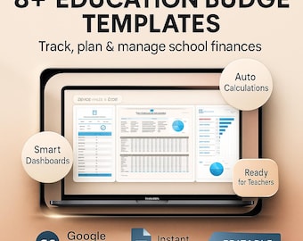 Pakiet szablonów budżetu edukacyjnego | Planer finansów szkolnych (Excel, Arkusze Google)