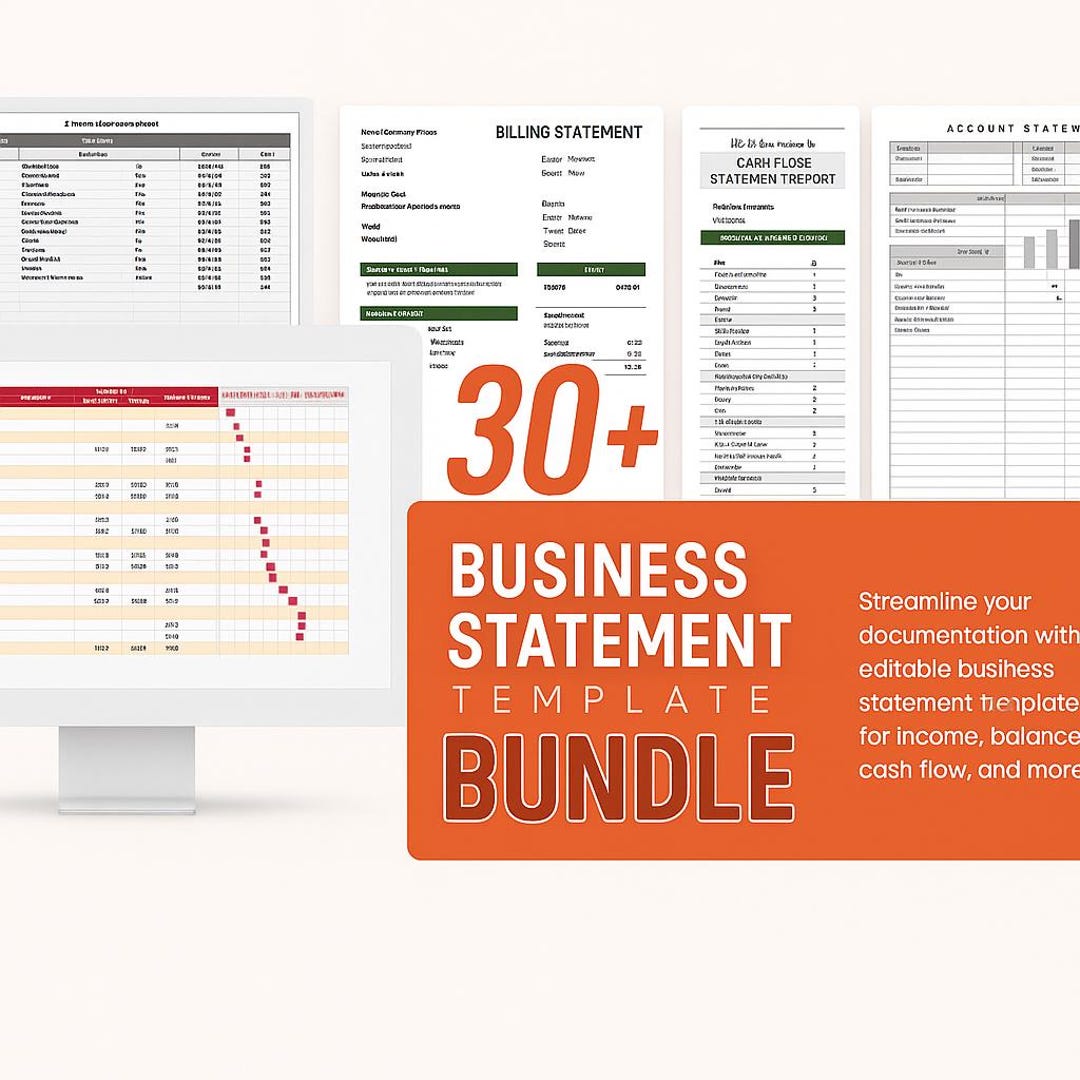 30+ Business Statement Excel Template Bundle | Financial Reporting ...