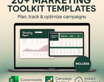 Marketing-Toolkit Vorlagenpaket | Social Media Planer (Digitaler Download)