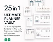 25-in-1 Excel Planner Templates | Budget, Business, Finance, Productivity & Tracking Spreadsheets | Ultimate Excel Bundle