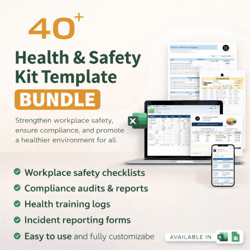 Health and Safety Template Bundle | Workplace Compliance (digital ...