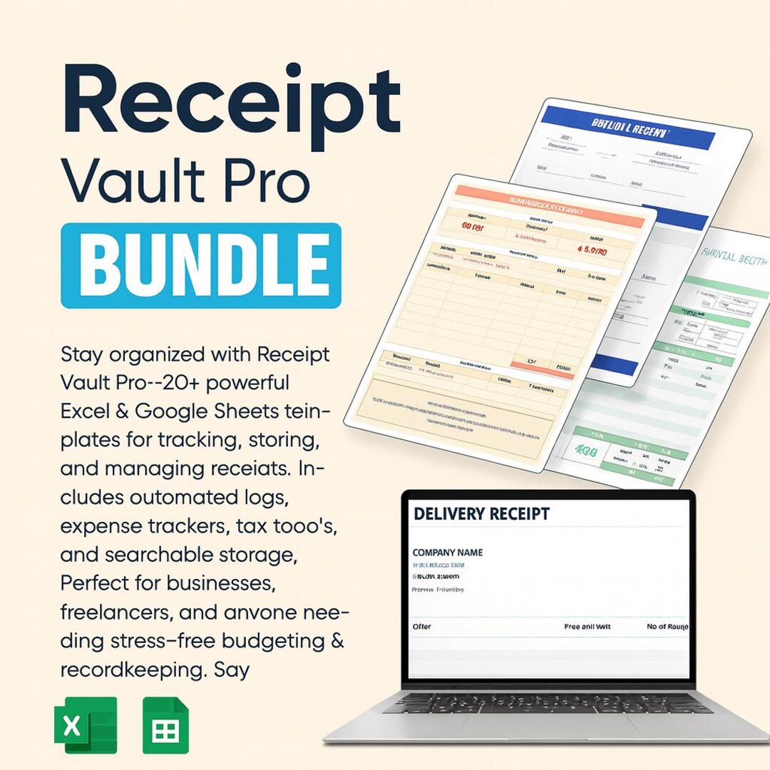 Receipt Vault Pro | Digital Expense Tracker, Business Finance (PDF Set ...