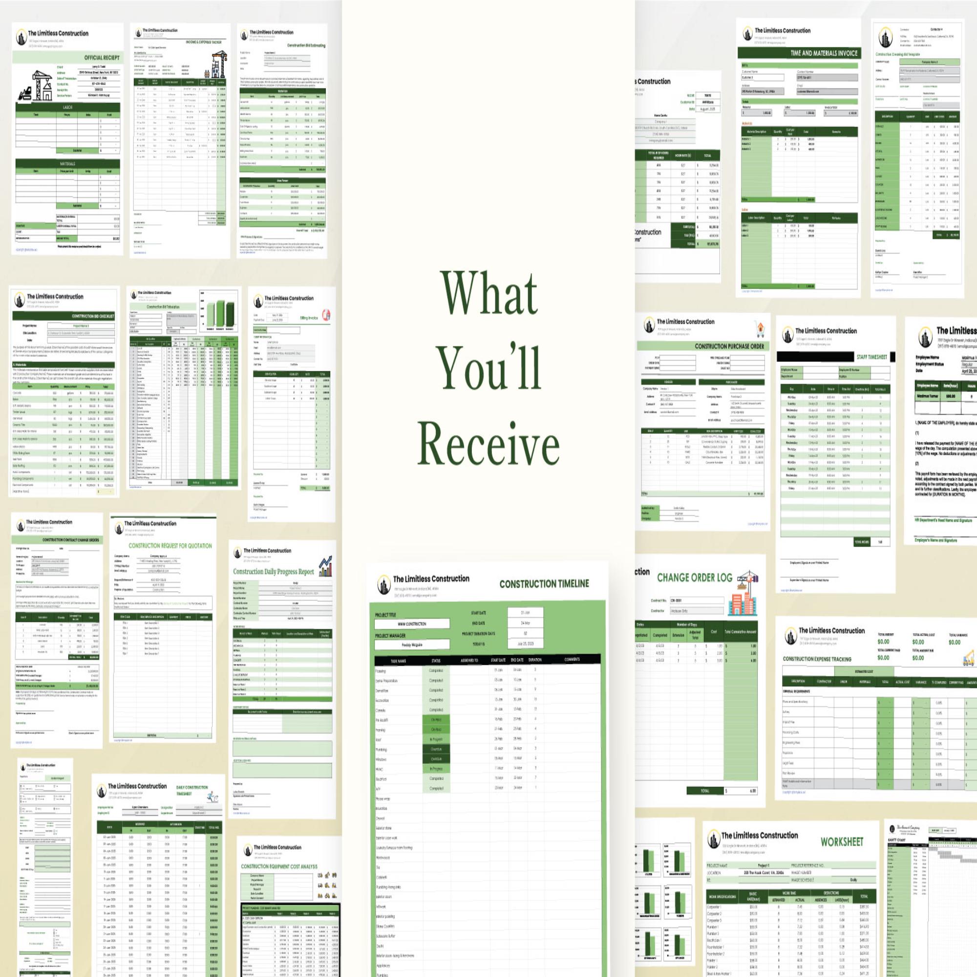 Construction Excel Template Bundle | Project Management (digital ...