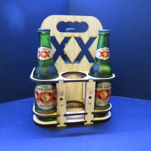Laser cut beer holder  wooden 6 pack beer box holder cdr  Laser vector pattern cdr cut plan digital download