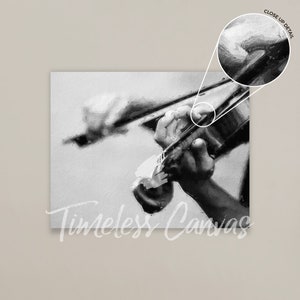 Melodic Touch | Digital Violin Oil Painting | Wall Art Download