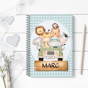 Personalized notebook for events: birthdays, baptisms, baby showers, weddings, communions