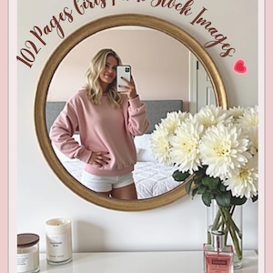 Girly Stock Images Bundle – 102 Pages | Aesthetic Pink Stock Photos for Bloggers, Creators & Small Business (MRR)