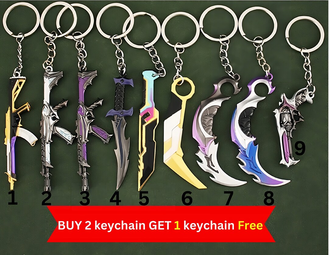 Valorant Keychain Valorant Knife Metallic Valorant Reaver Etsy