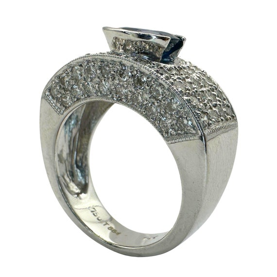 18k Diamond and Sapphire Ring - image 3