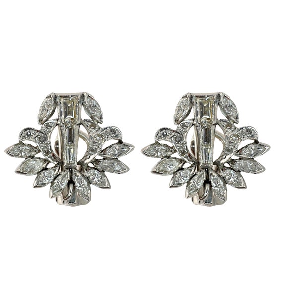 Platinum 1930's Diamond Earrings