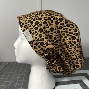 Euro Style Scrub Cap, Adjustable Toggle, Floral Print Surgery Hat