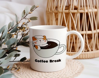 Katzentasse, Motivtasse, Coffee Break, Cat mug